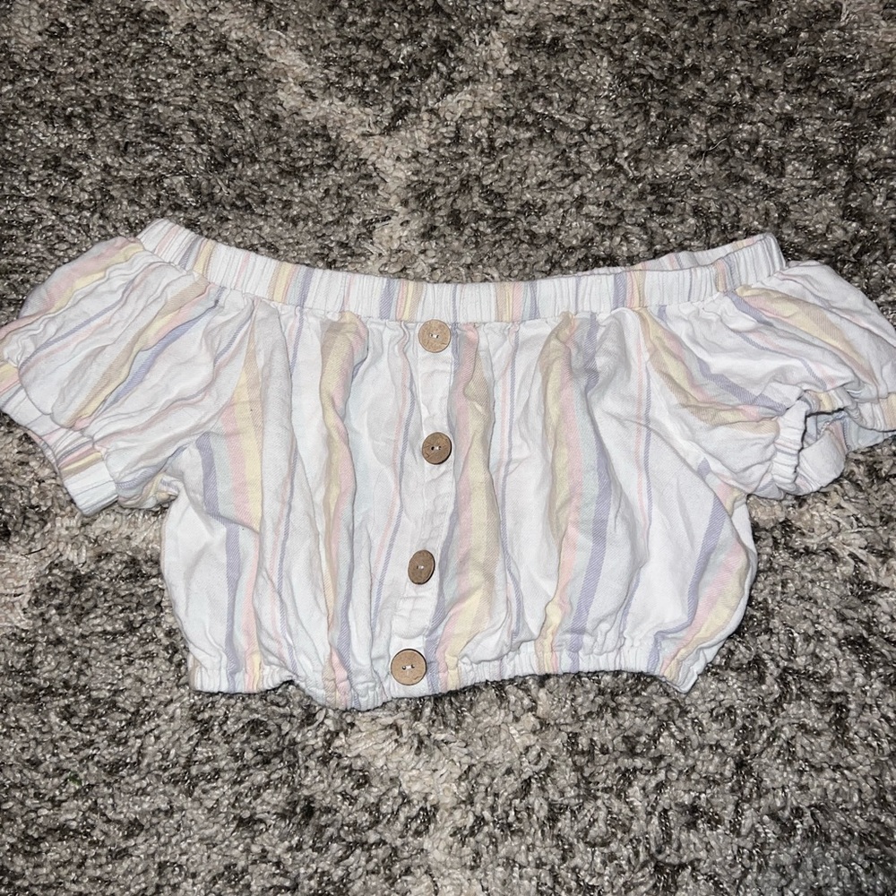 off the shoulder crop top